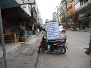 Bangkok. Anuncio de masajes